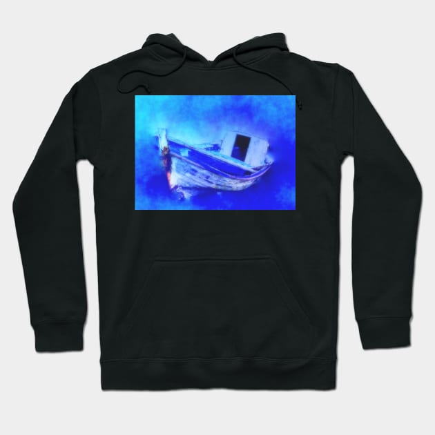 Shipwreck In Blue Hoodie by JimDeFazioPhotography